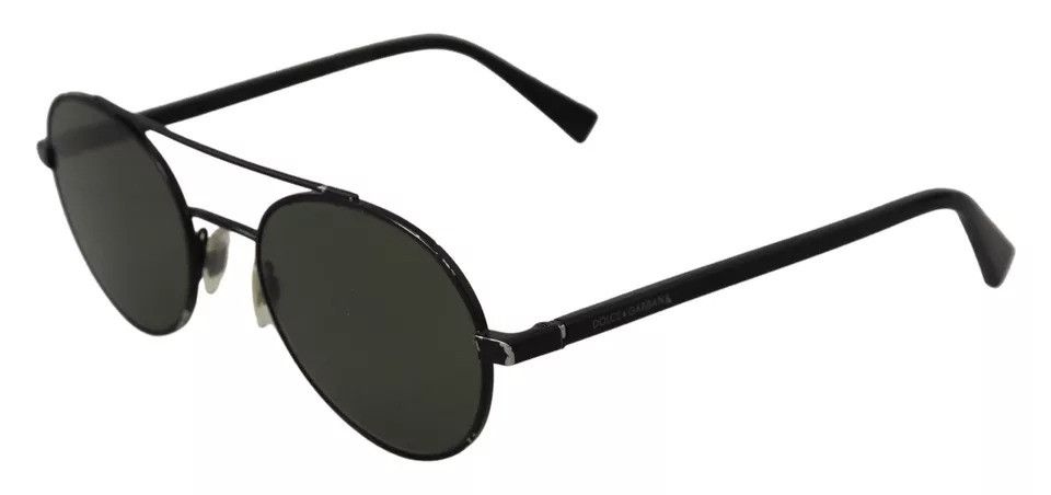 Dolce & Gabbana Matte Black Steel Frame Green Lens DG2245 Women's Size ONE SIZE - 4 Thumbnail