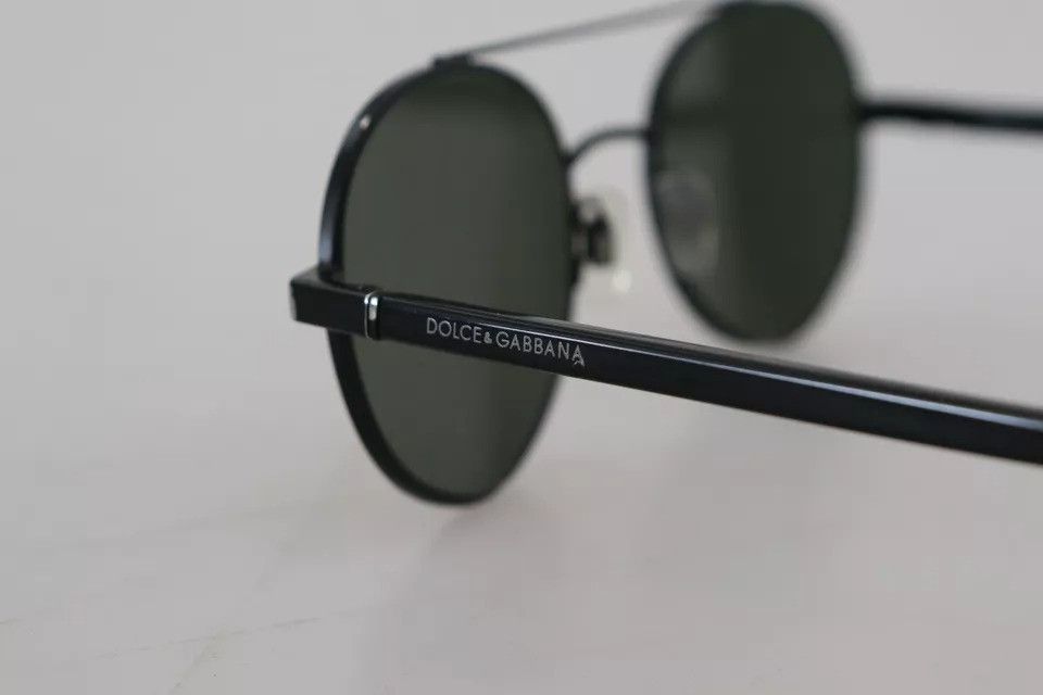 Dolce & Gabbana Matte Black Steel Frame Green Lens DG2245 Women's Size ONE SIZE - 5 Thumbnail