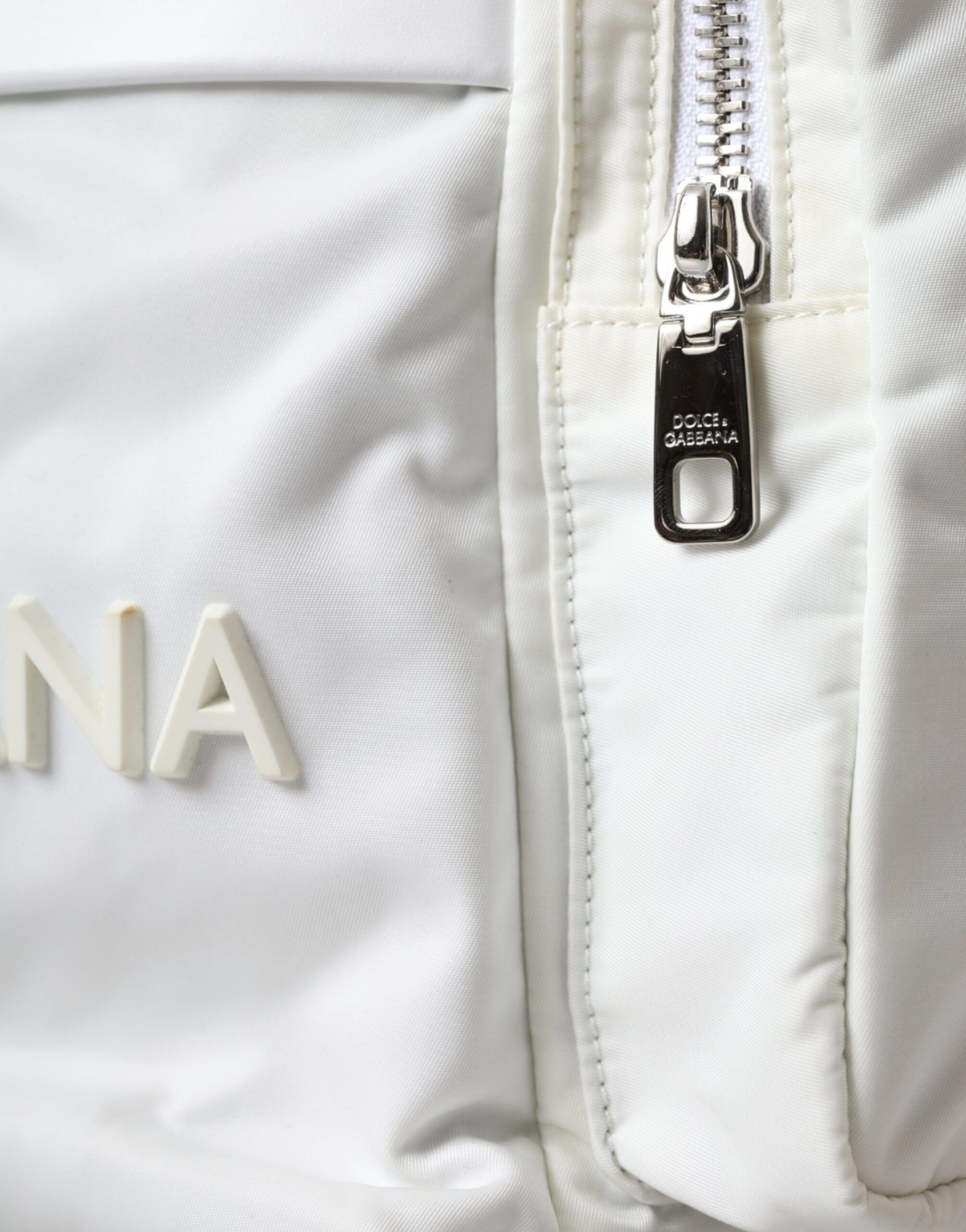 Dolce & Gabbana White Nylon Rubber Logo Backpack Rucksack Men's Bag Size ONE SIZE - 5 Thumbnail