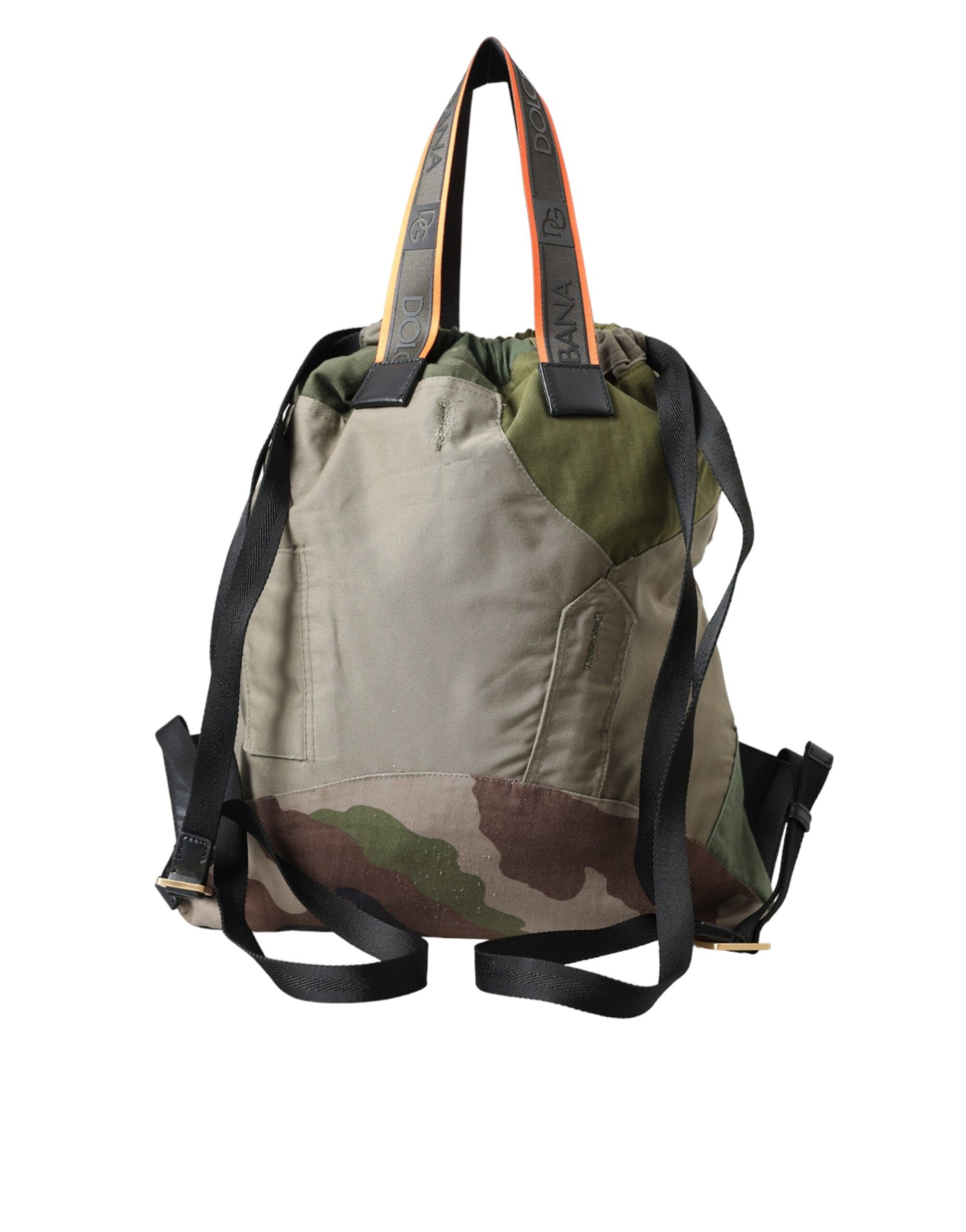Dolce & Gabbana Military Green Patchwork Rucksack Backpack Men's Bag Size ONE SIZE - 5 Thumbnail