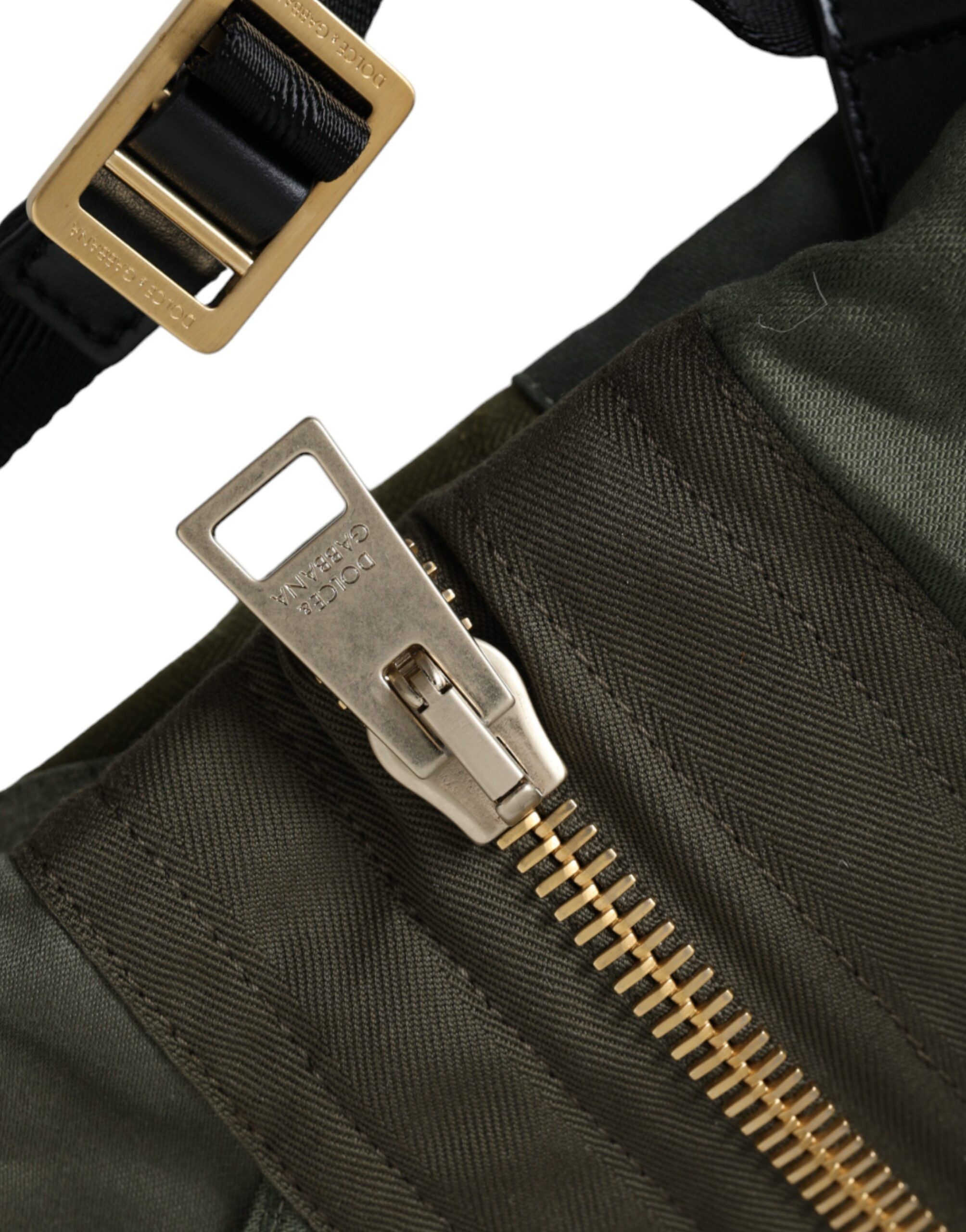 Dolce & Gabbana Military Green Patchwork Rucksack Backpack Men's Bag Size ONE SIZE - 4 Thumbnail