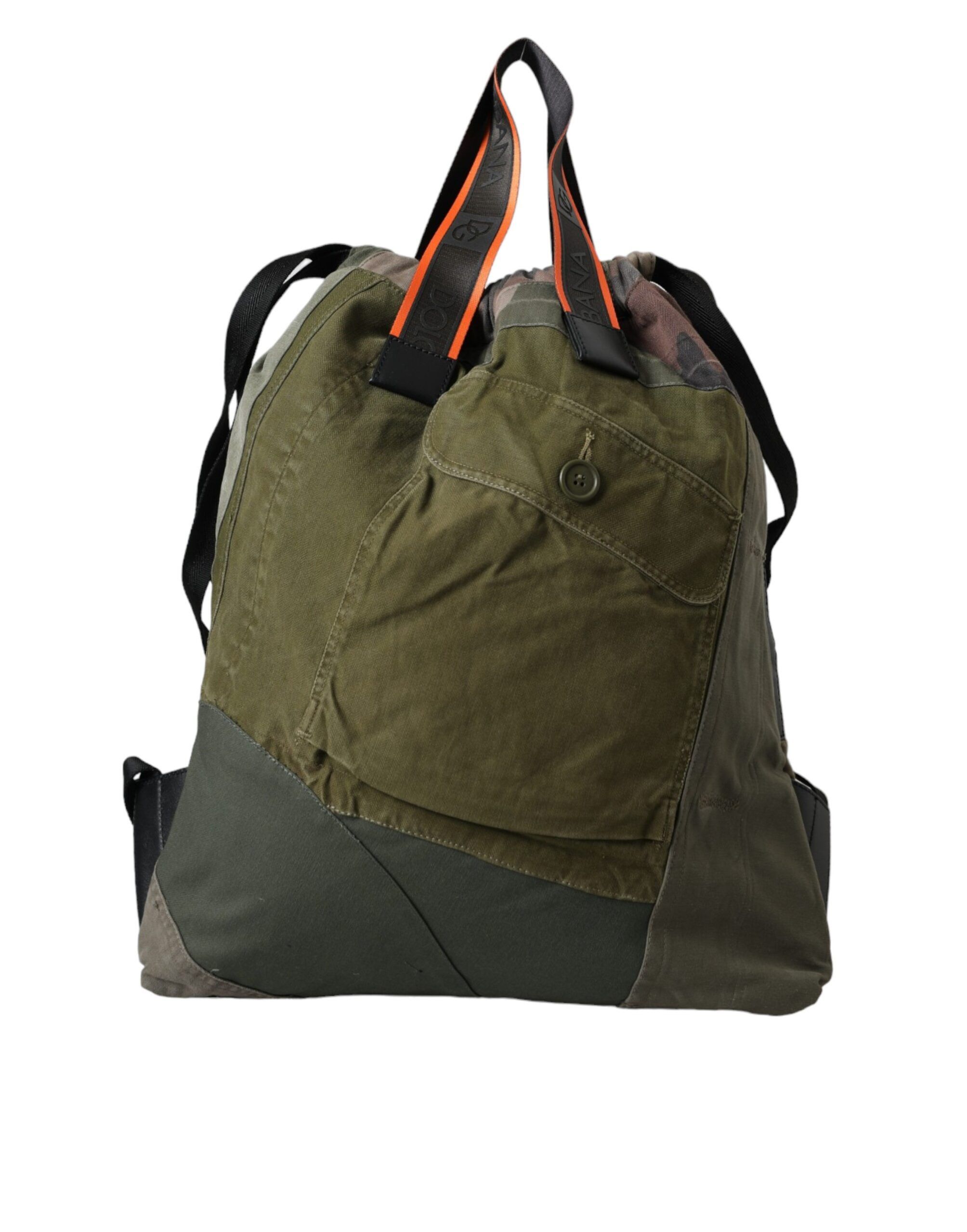 Dolce & Gabbana Military Green Patchwork Rucksack Backpack Men's Bag Size ONE SIZE - 3 Thumbnail