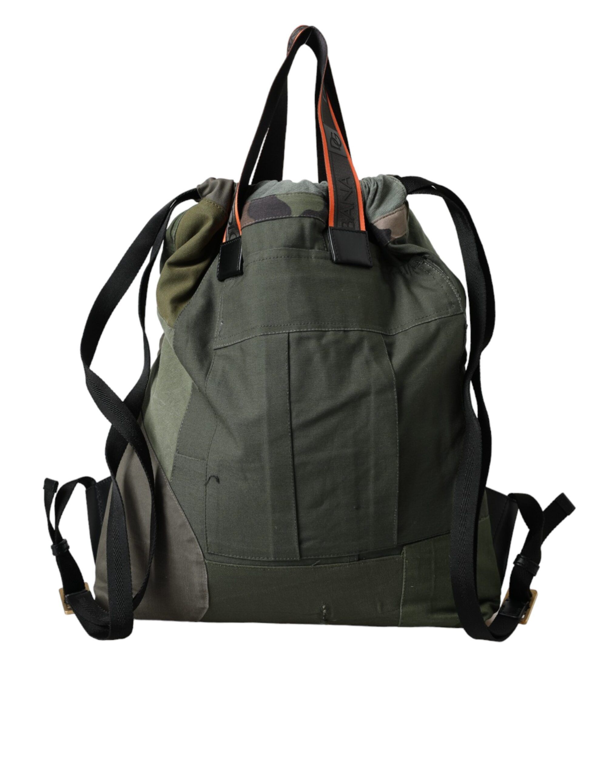 Dolce & Gabbana Military Green Patchwork Rucksack Backpack Men's Bag Size ONE SIZE - 2 Thumbnail