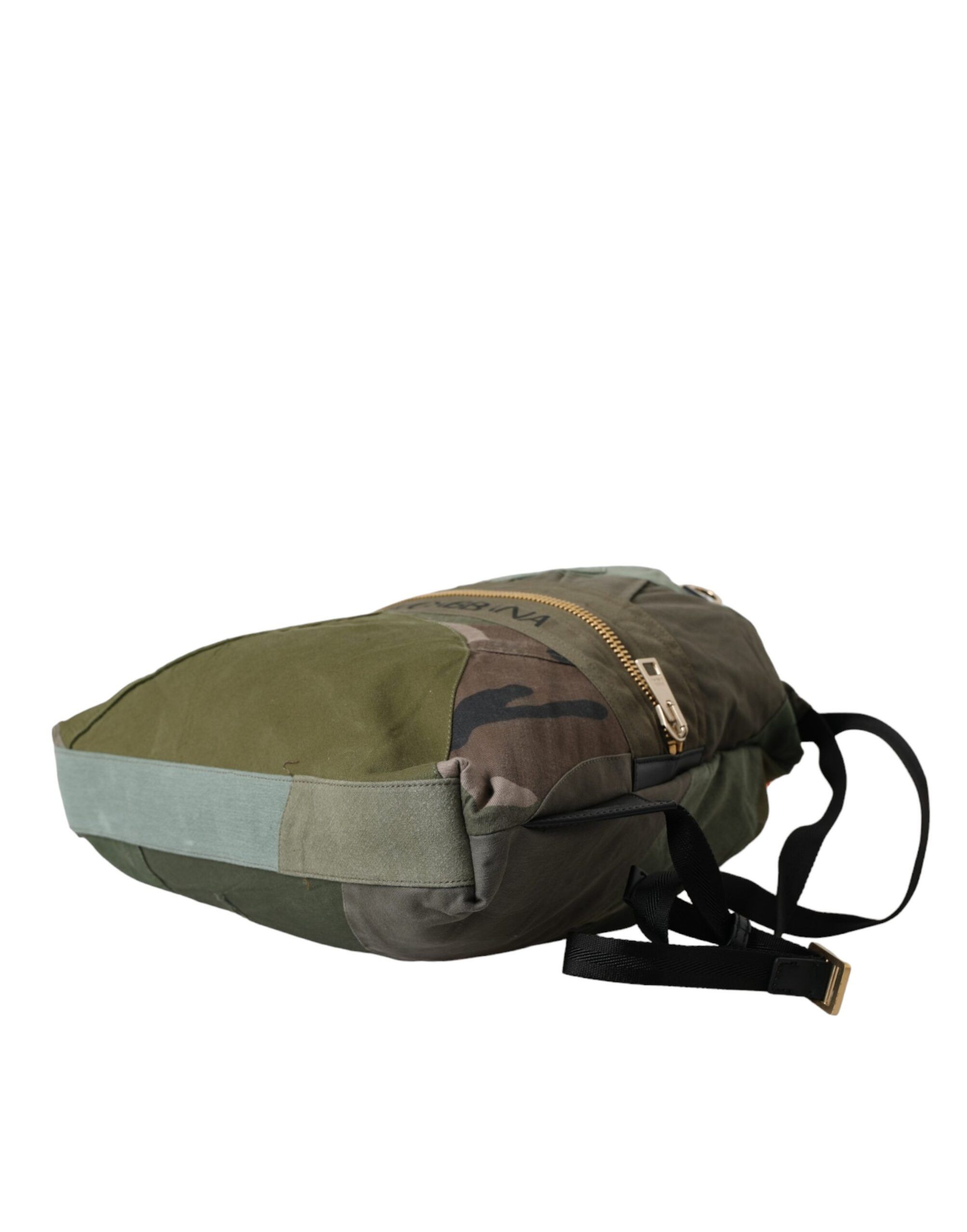 Dolce & Gabbana Military Green Patchwork Rucksack Backpack Men's Bag Size ONE SIZE - 4 Thumbnail
