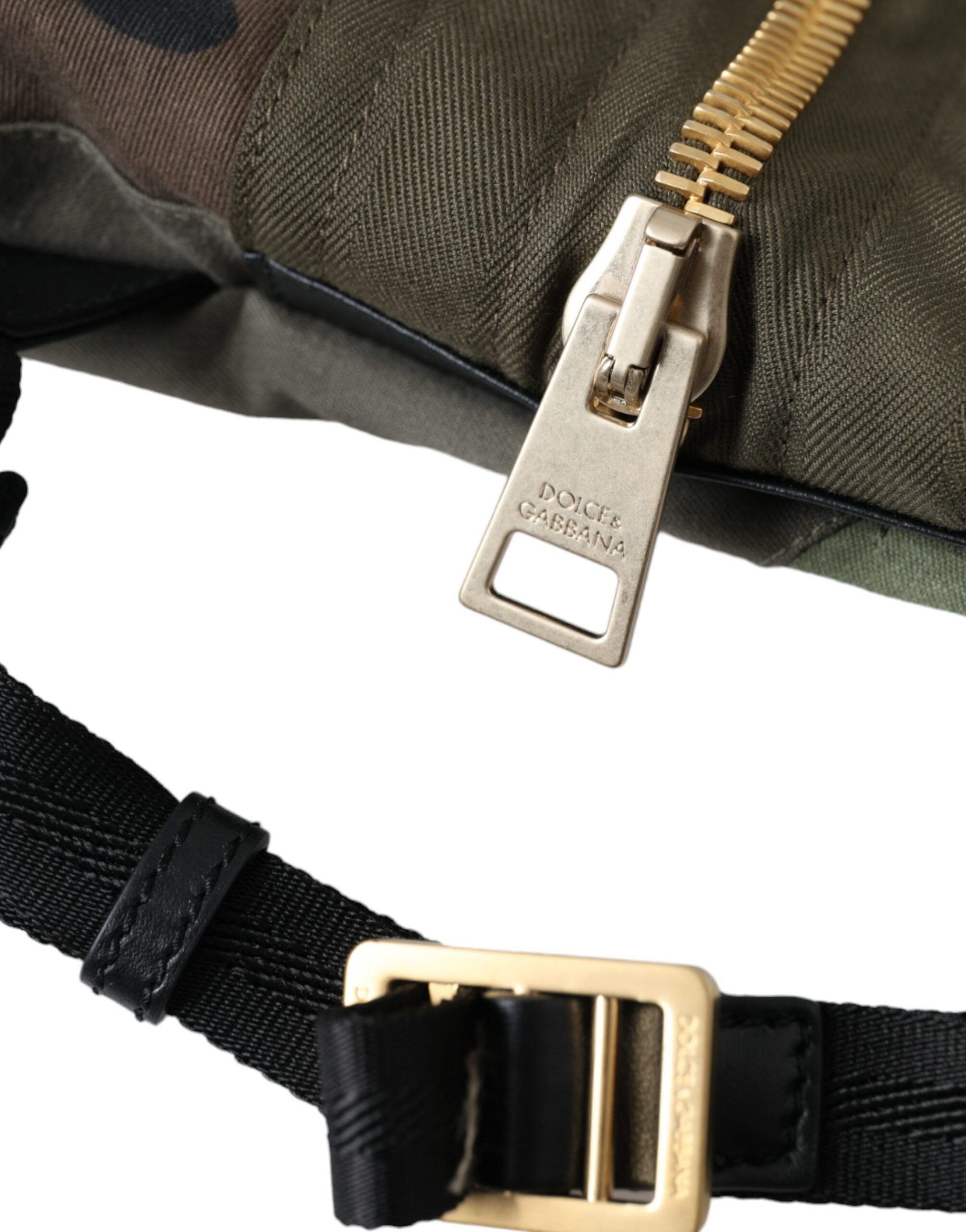 Dolce & Gabbana Military Green Patchwork Rucksack Backpack Men's Bag Size ONE SIZE - 3 Thumbnail