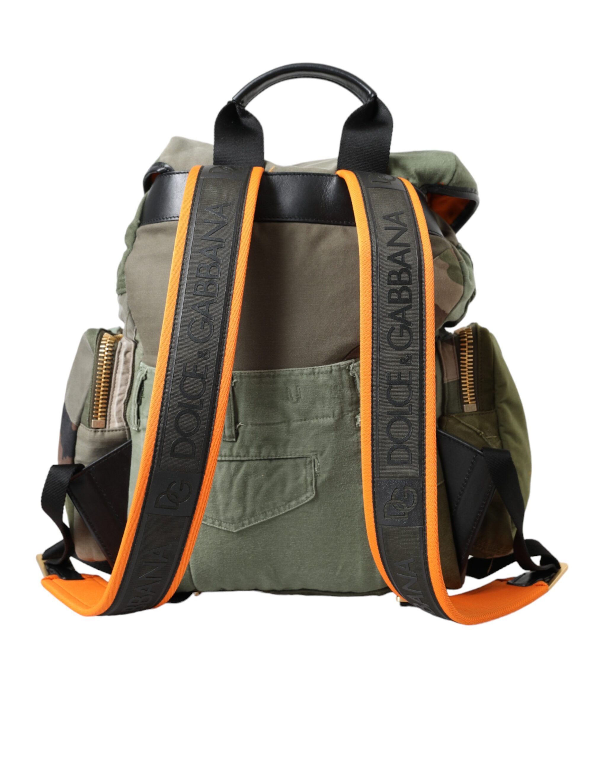 Dolce & Gabbana Military Green Patchwork Rucksack Backpack Men's Bag Size ONE SIZE - 5 Thumbnail