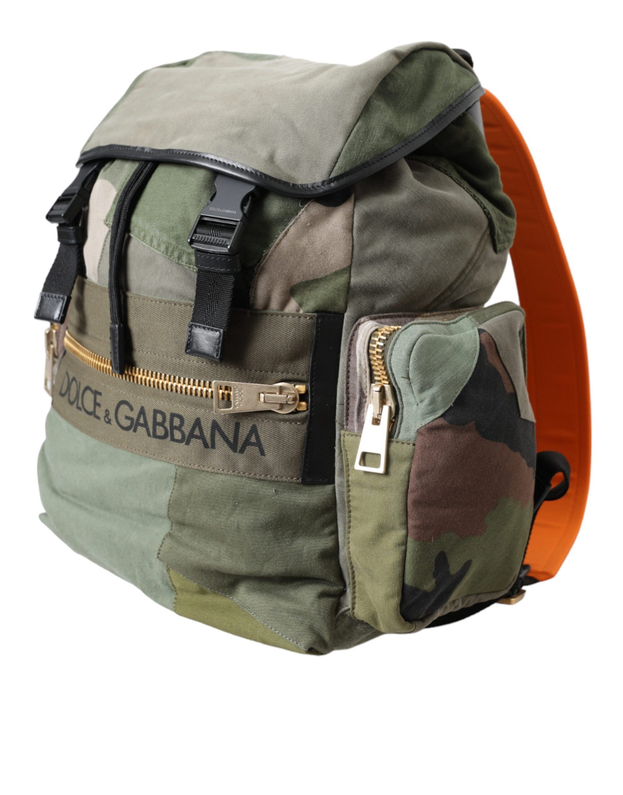 Dolce & Gabbana Military Green Patchwork Rucksack Backpack Men's Bag Size ONE SIZE - 2 Thumbnail