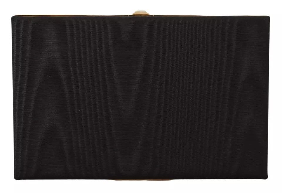 Dolce & Gabbana Black Silk Gold Frame Clutch Evening Party Purse Women's Size ONE SIZE - 5 Thumbnail