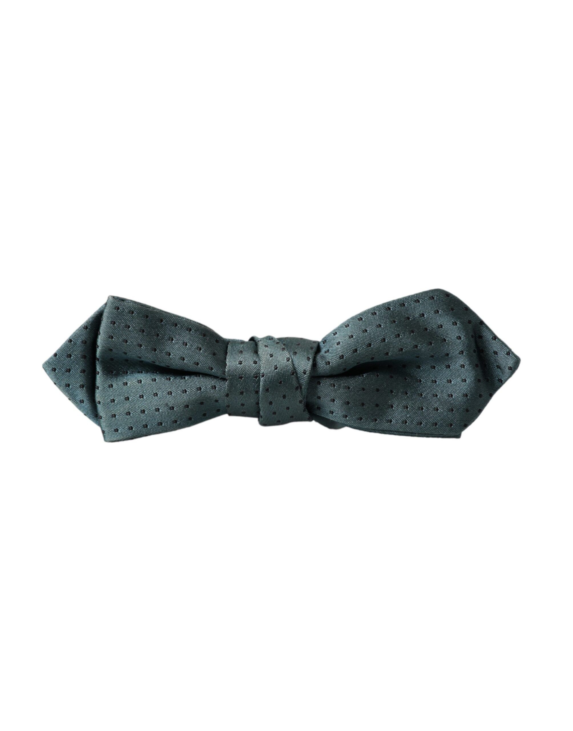 Dolce & Gabbana Green Silk Fantasy Adjustable Neck Men Papillon Bow Men's Size ONE SIZE - 5 Thumbnail