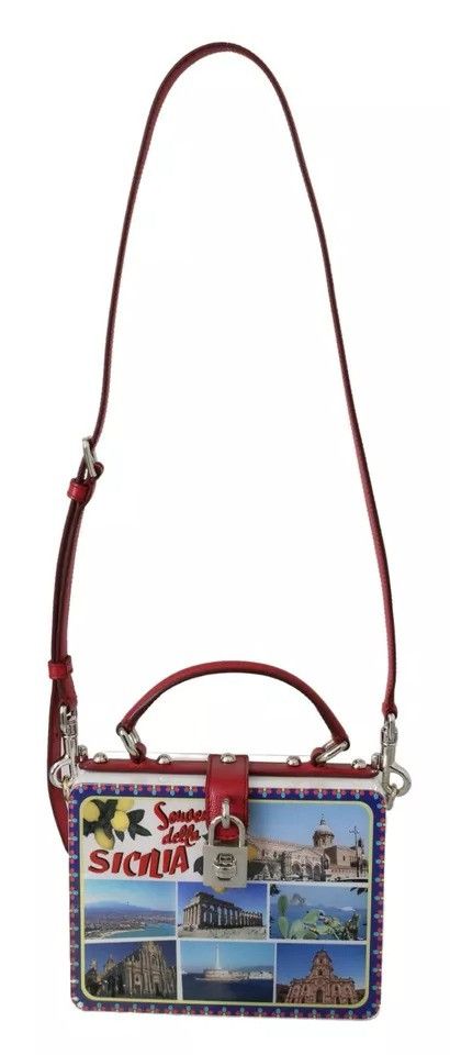 Dolce & Gabbana White Plexi Box Sicilia Square Hand Shoulder Purse Women's Size ONE SIZE - 2 Thumbnail