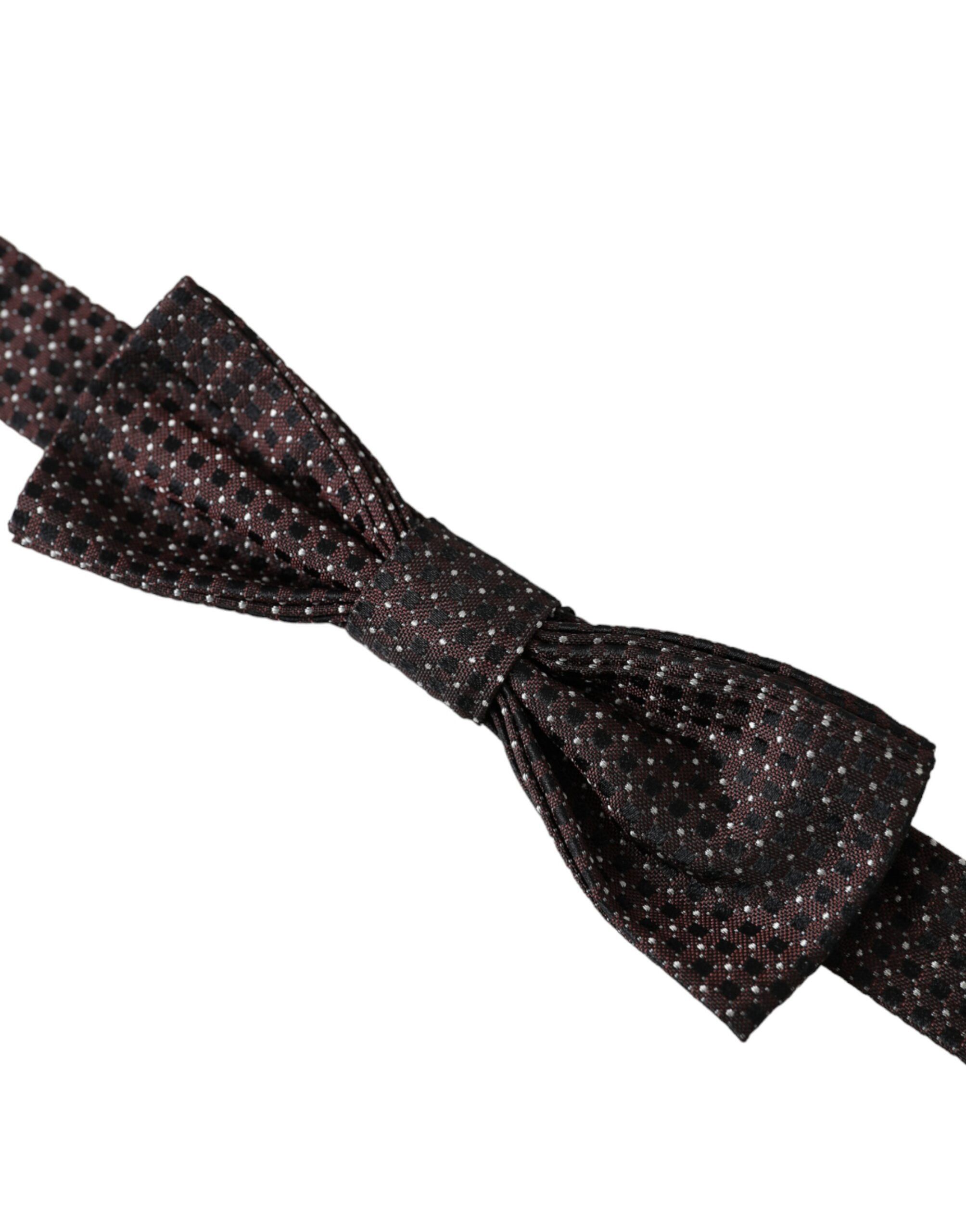 Dolce & Gabbana Brown Fantasy Silk Adjustable Neck Men Papillon Bow Men's Size ONE SIZE - 2 Thumbnail