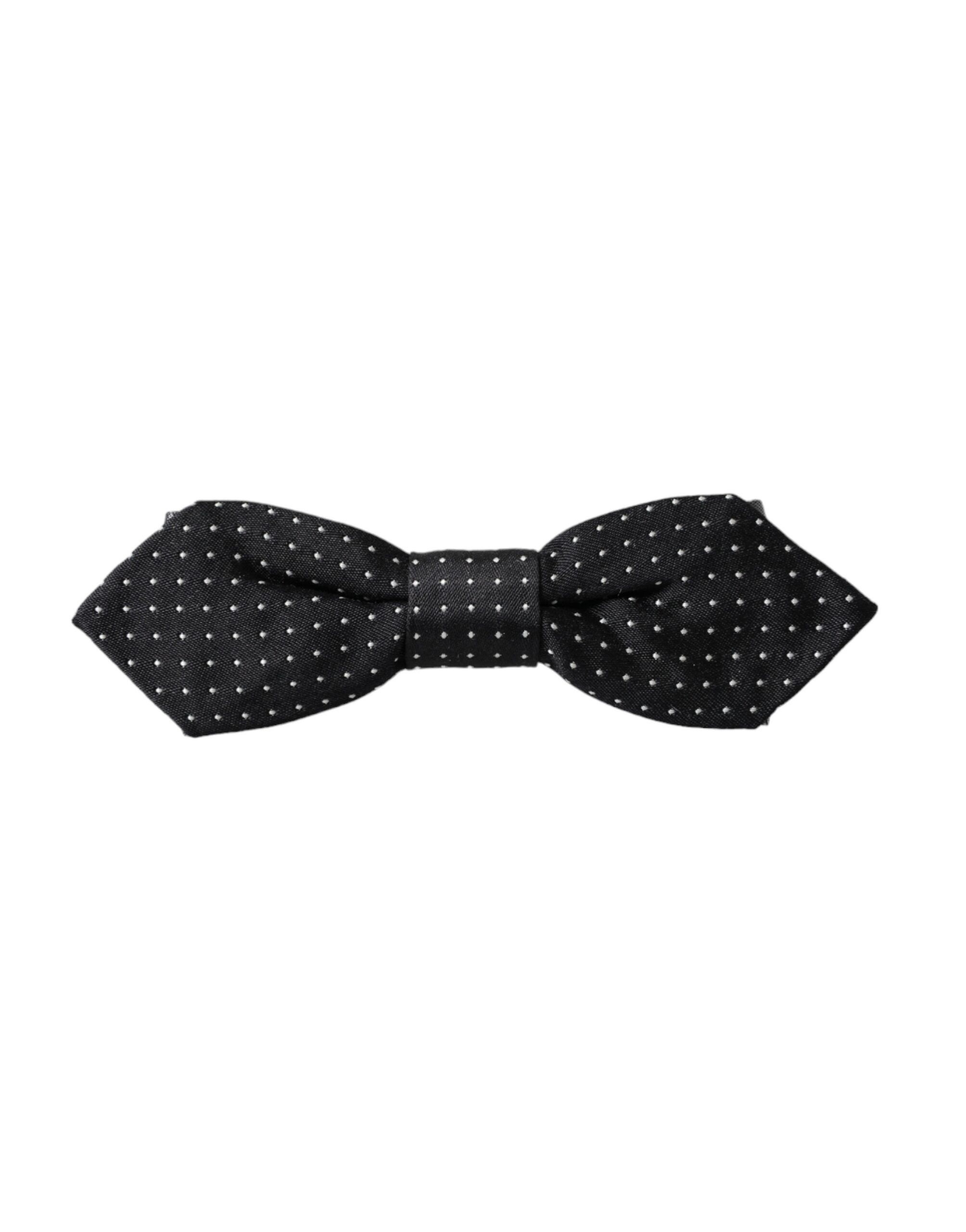 Dolce & Gabbana Black Silk Polka Dot Adjustable Neck Men Papillon Bow Men's Size ONE SIZE - 5 Thumbnail