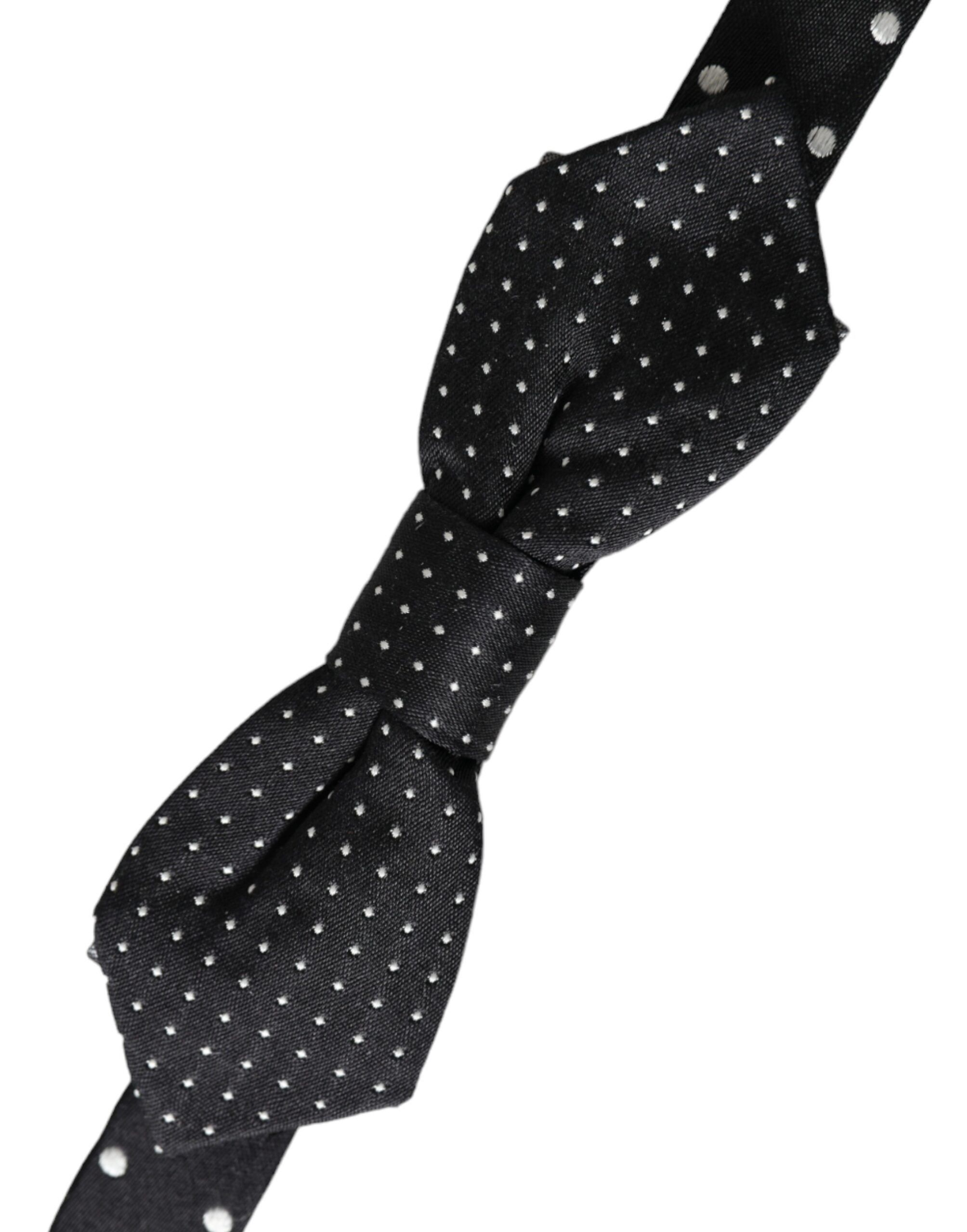 Dolce & Gabbana Black Silk Polka Dot Adjustable Neck Men Papillon Bow Men's Size ONE SIZE - 2 Thumbnail