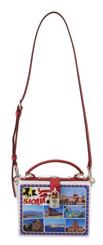 White Plexi Box Sicilia Square Hand Shoulder Purse Women's