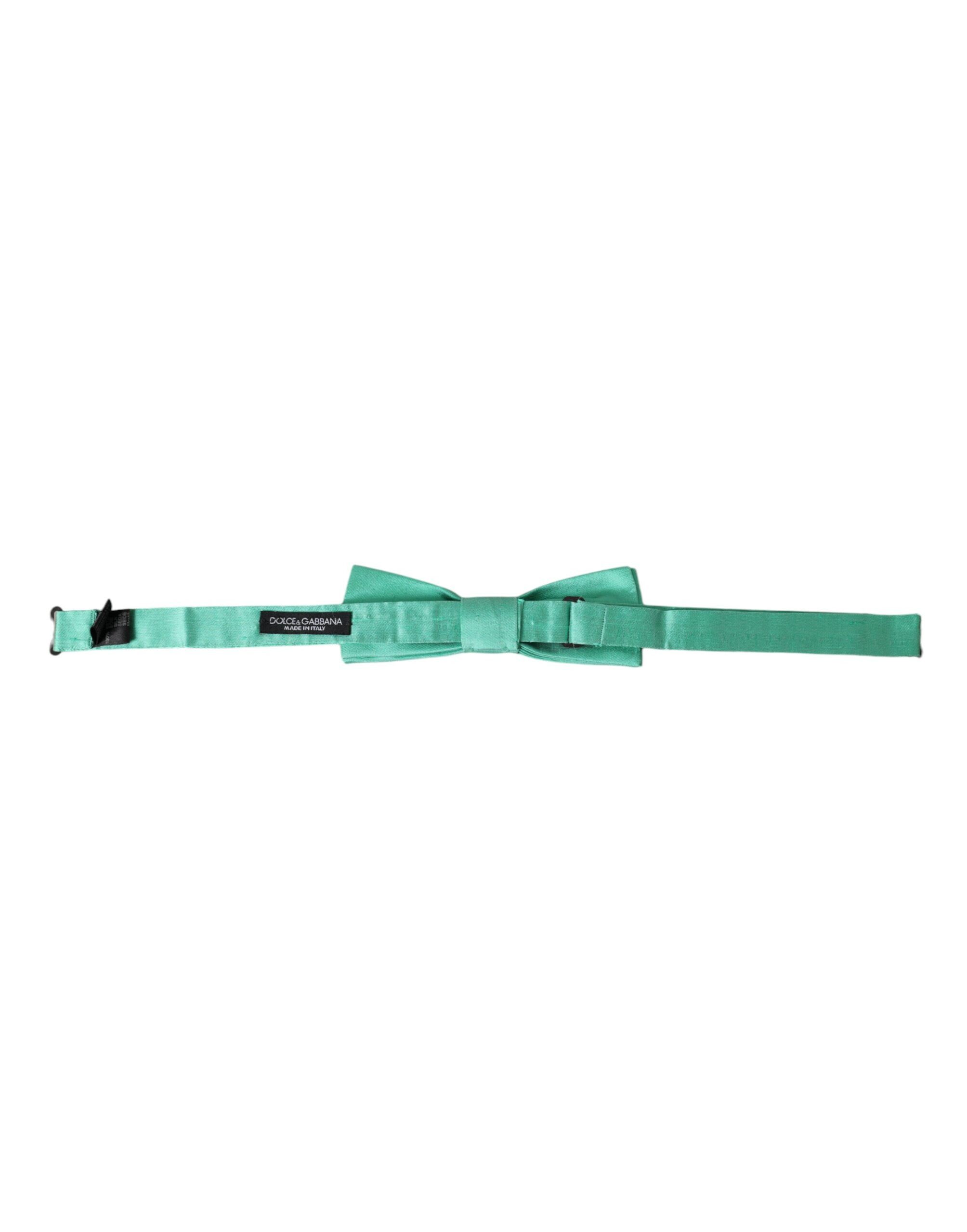 Dolce & Gabbana Mint Green Silk Adjustable Neck Men Bow Men's Tie Size ONE SIZE - 3 Thumbnail