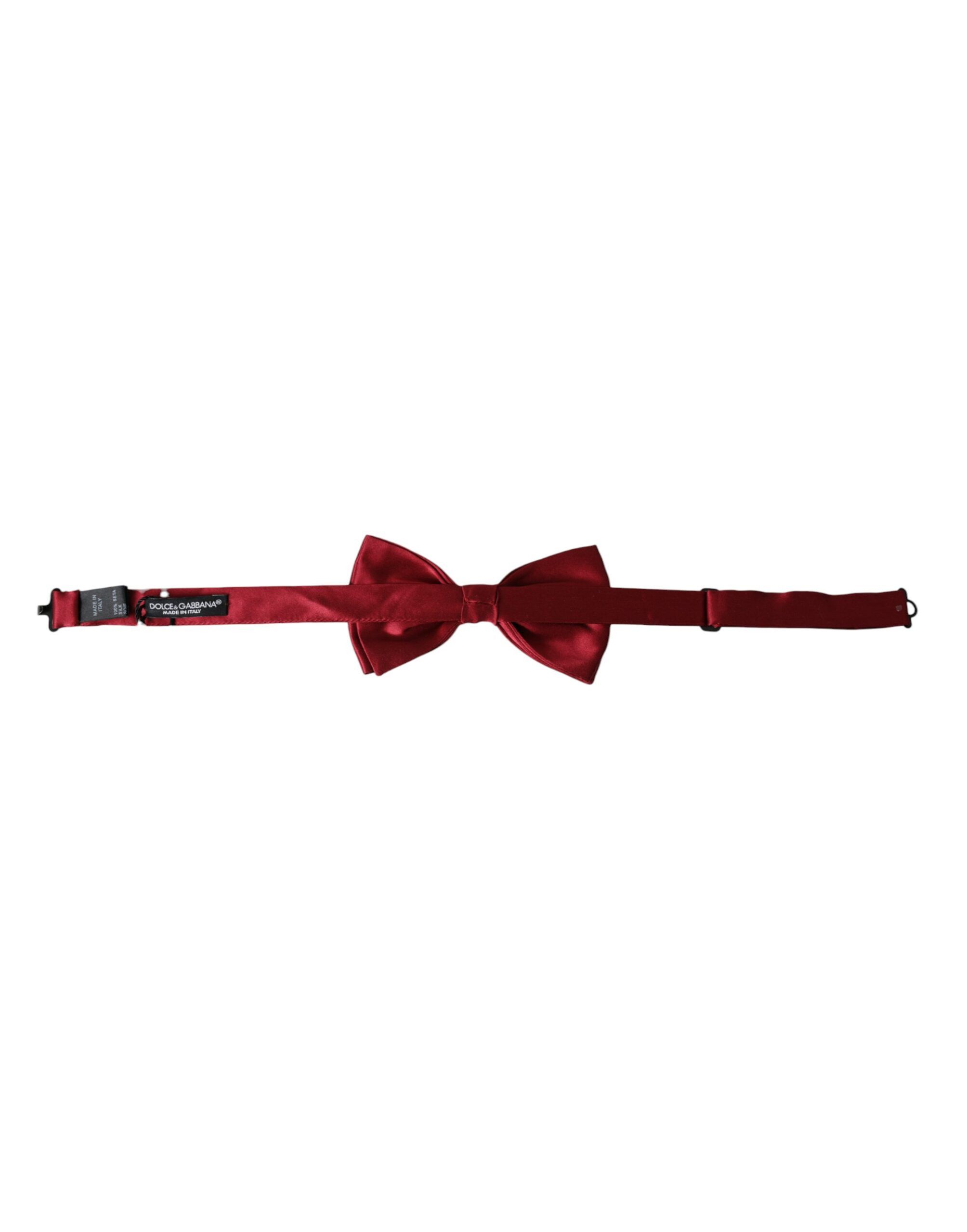 Dolce & Gabbana Red Satin Silk Adjustable Neck Men Bow Men's Tie Size ONE SIZE - 3 Thumbnail