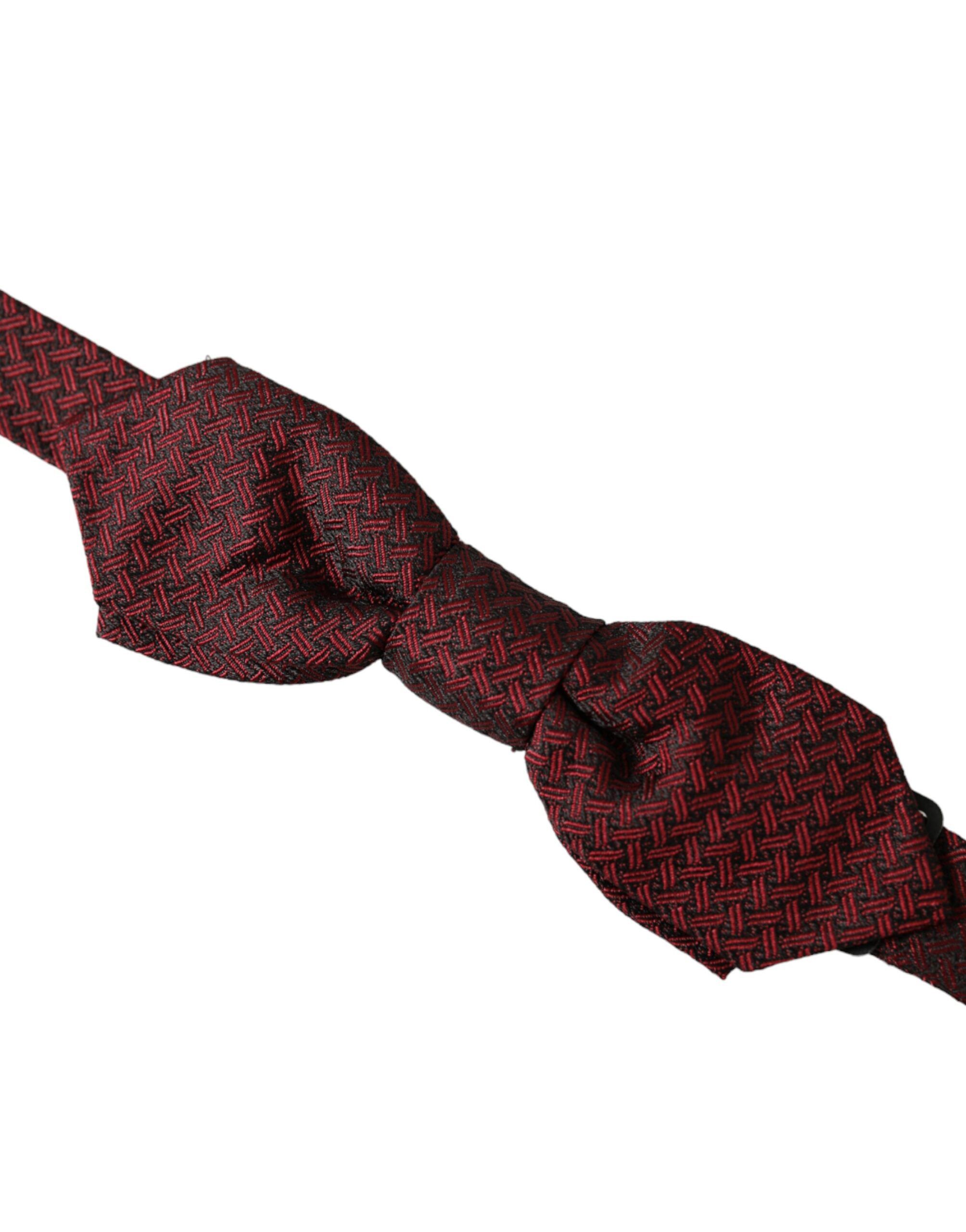 Dolce & Gabbana Red Silk Fantasy Adjustable Neck Men Bow Men's Tie Size ONE SIZE - 2 Thumbnail