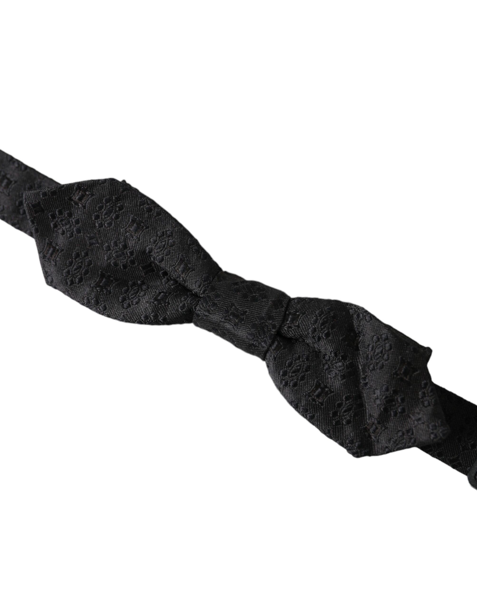 Dolce & Gabbana Black Silk Fantasy Adjustable Neck Men Bow Men's Tie Size ONE SIZE - 2 Thumbnail