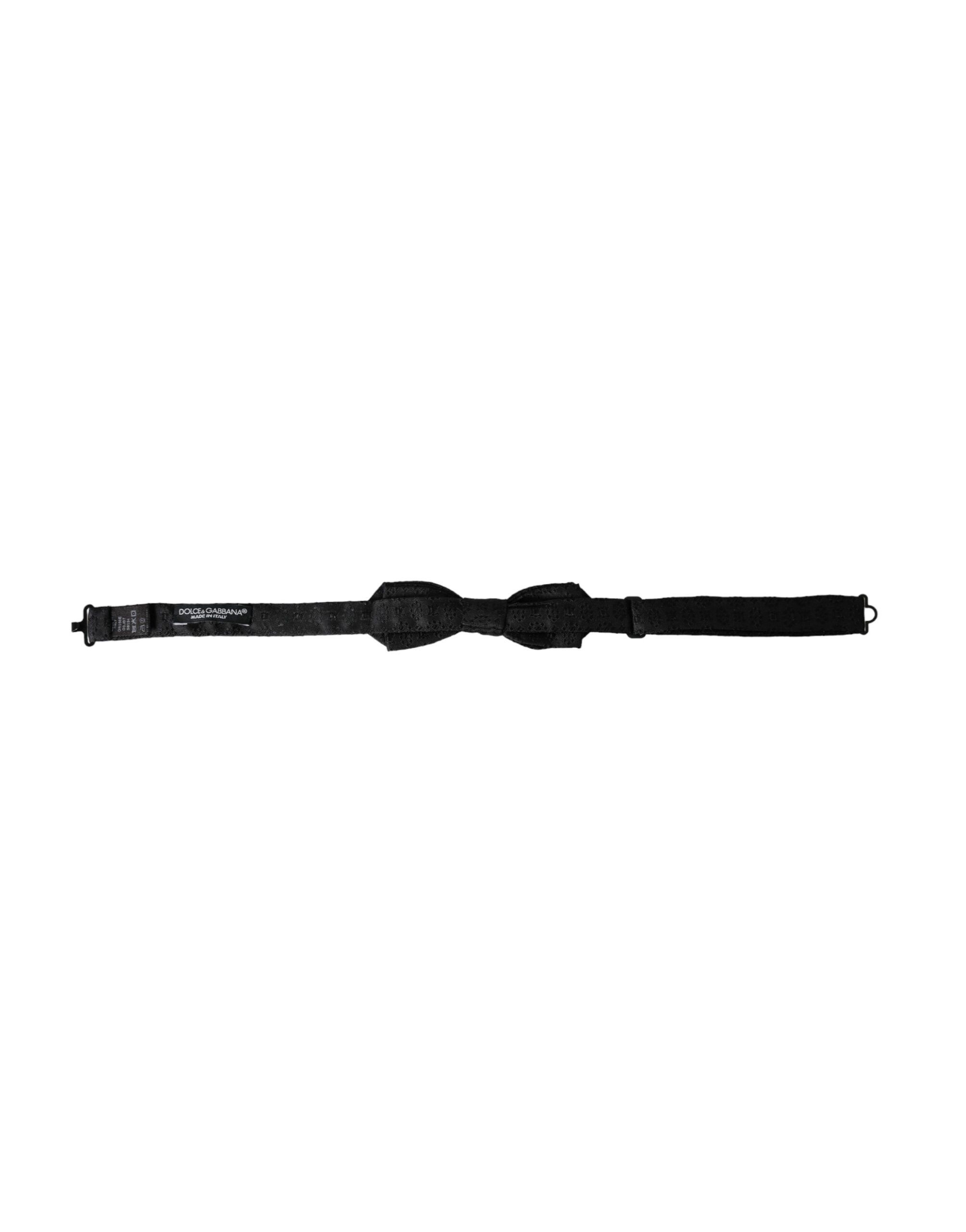 Dolce & Gabbana Black Silk Fantasy Adjustable Neck Men Bow Men's Tie Size ONE SIZE - 3 Thumbnail