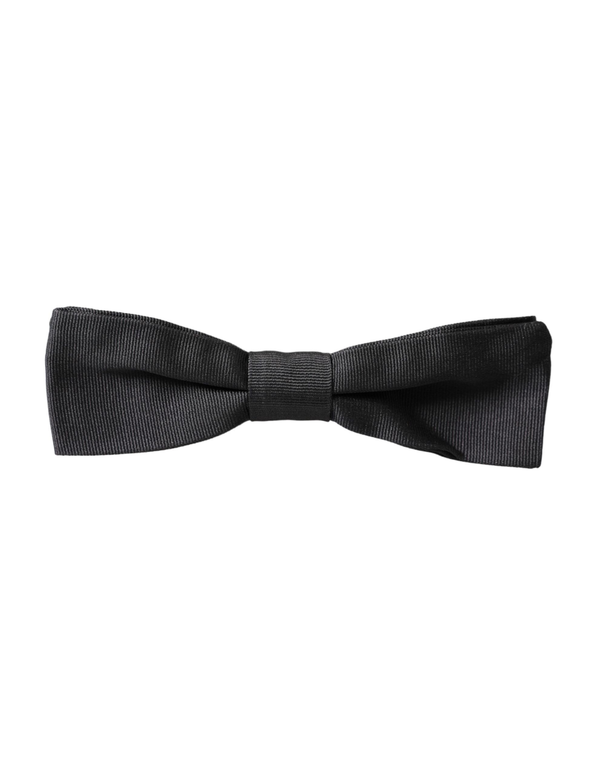 Dolce & Gabbana Black Silk Adjustable Neck Men Bow Men's Tie Size ONE SIZE - 3 Thumbnail