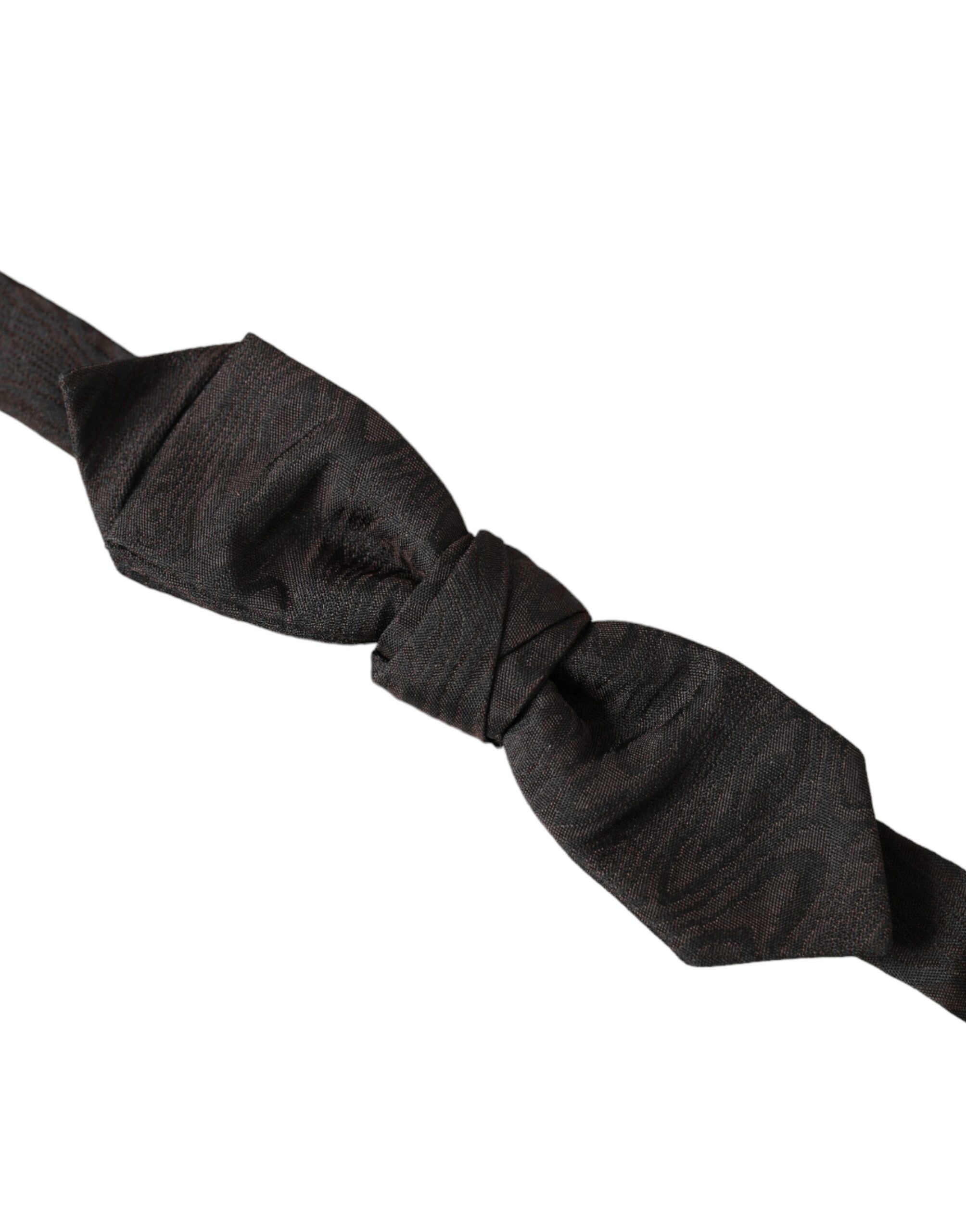 Dolce & Gabbana Black Silk Adjustable Neck Men Bow Men's Tie Size ONE SIZE - 2 Thumbnail