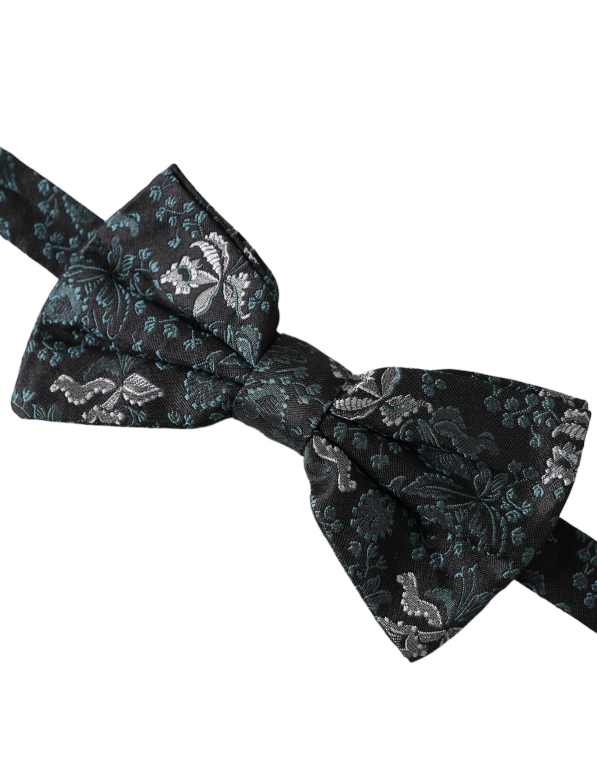 Dolce & Gabbana Multicolor Fantasy Floral Silk Adjustable Neck Men Bow Size ONE SIZE - 2 Thumbnail