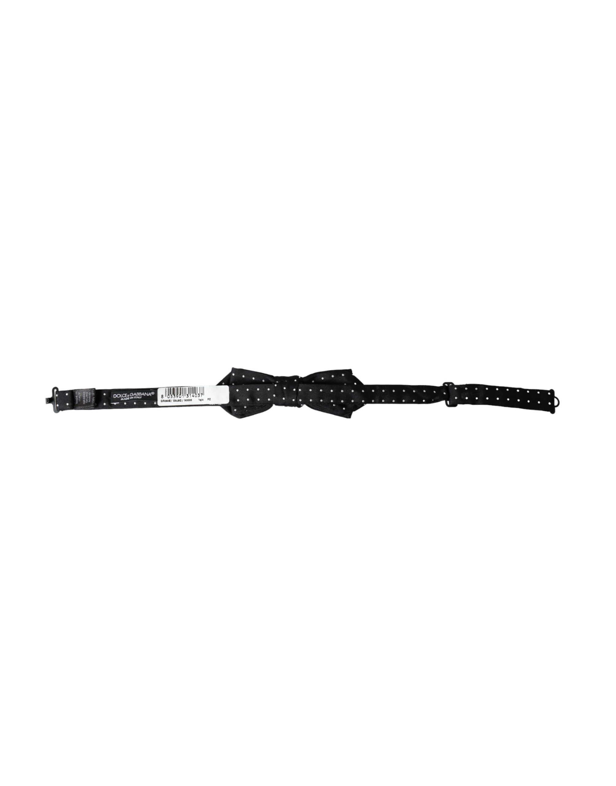 Dolce & Gabbana Black Silk Polka Dot Adjustable Neck Men Papillon Bow Men's Size ONE SIZE - 4 Thumbnail