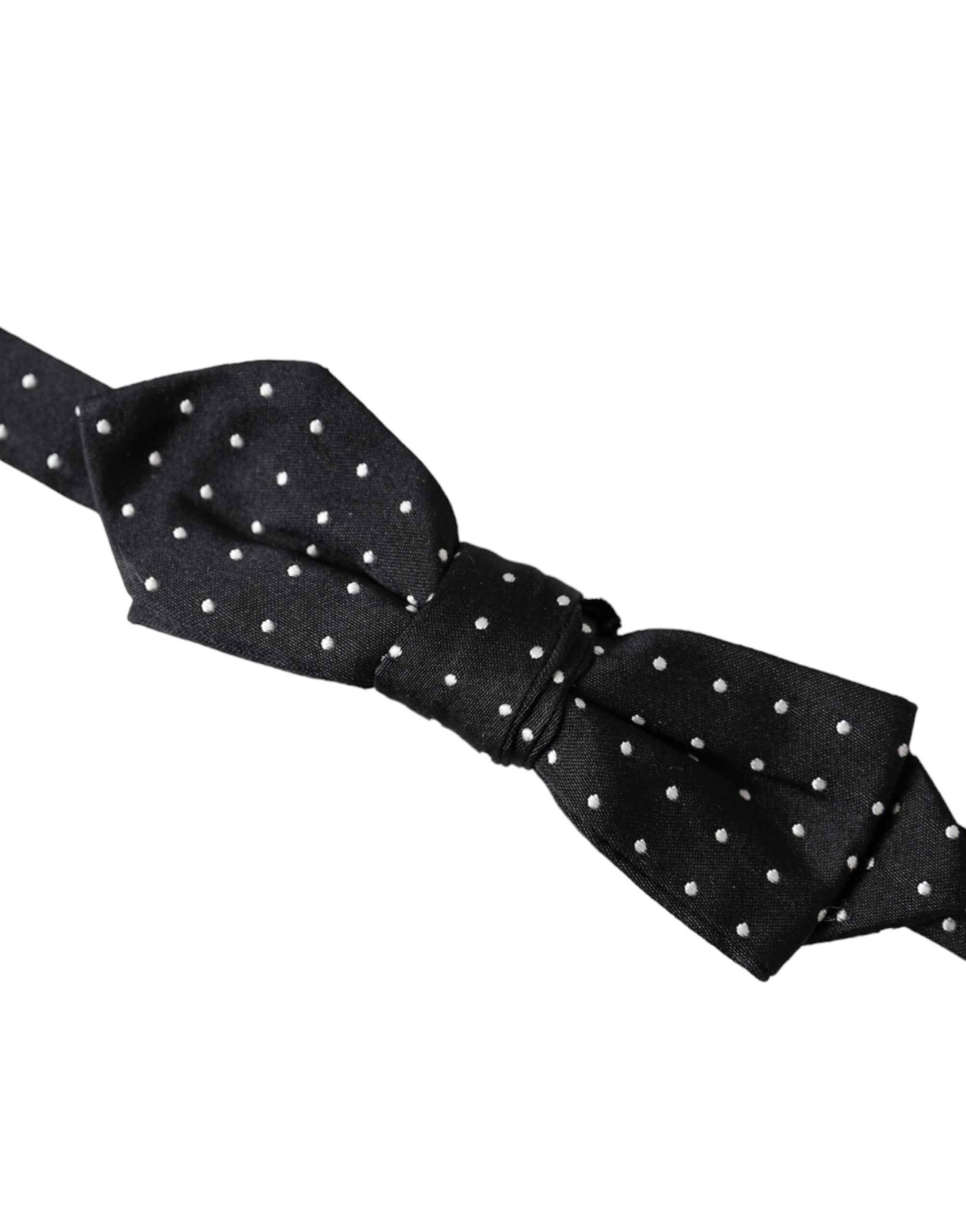 Dolce & Gabbana Black Silk Polka Dot Adjustable Neck Men Papillon Bow Men's Size ONE SIZE - 2 Thumbnail