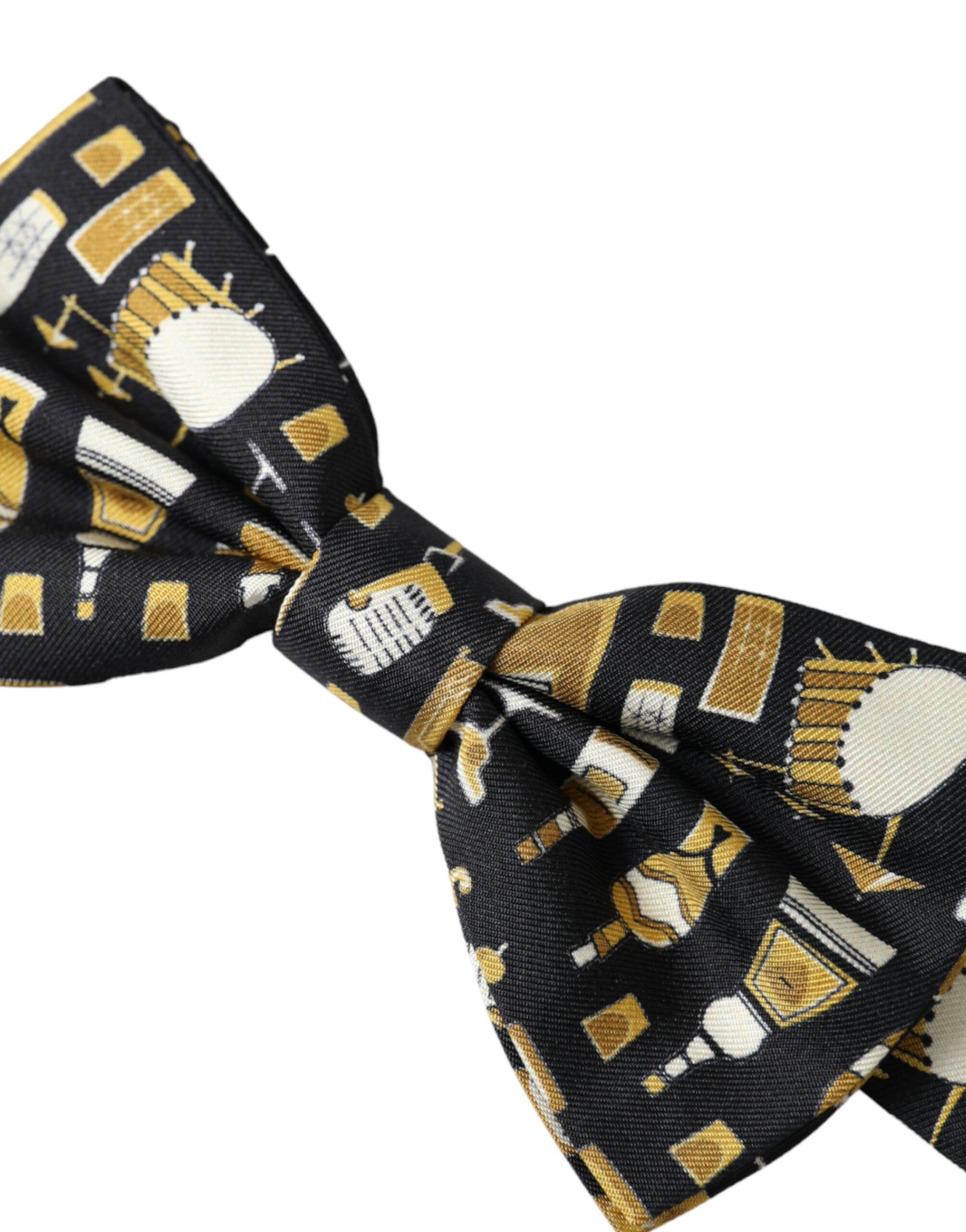 Dolce & Gabbana Black Silk Cocktail Adjustable Neck Men Bow Men's Tie Size ONE SIZE - 2 Thumbnail