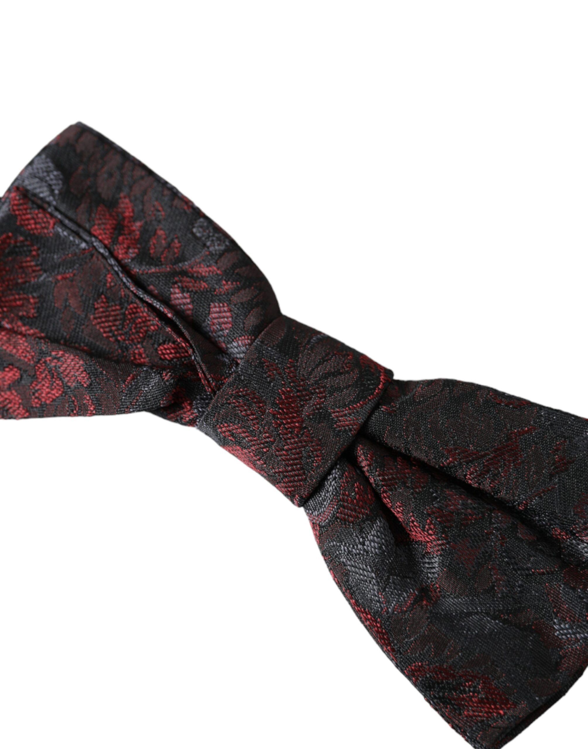 Dolce & Gabbana Red Black Floral Adjustable Neck Men Bow Men's Tie Size ONE SIZE - 2 Thumbnail