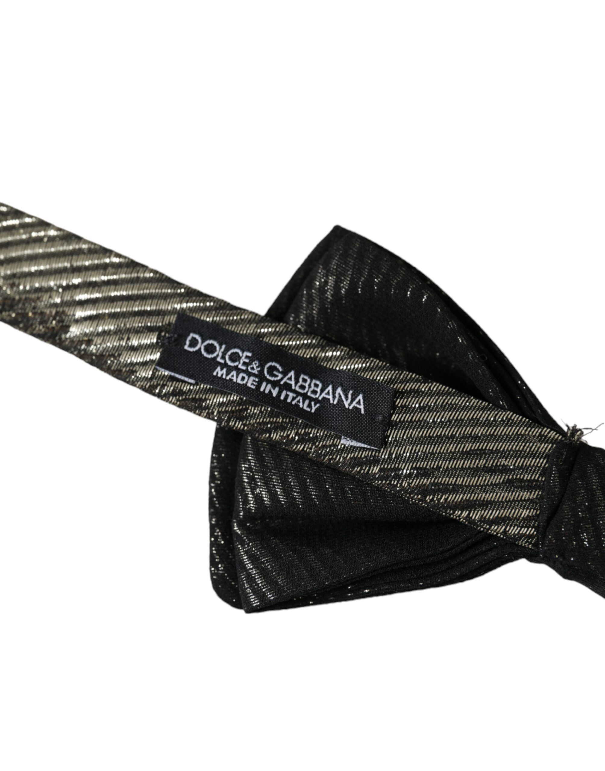 Dolce & Gabbana Black Fantasy Silk Adjustable Neck Men Bow Men's Tie Size ONE SIZE - 3 Thumbnail