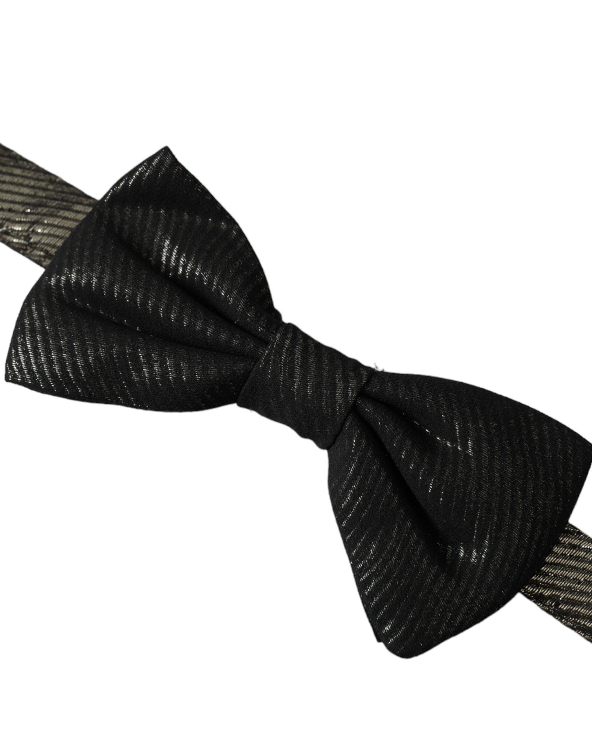 Dolce & Gabbana Black Fantasy Silk Adjustable Neck Men Bow Men's Tie Size ONE SIZE - 2 Thumbnail
