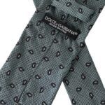 Dolce & Gabbana Green 100% Silk Patterned Adjustable Men Men's Tie Size ONE SIZE - 4 Thumbnail