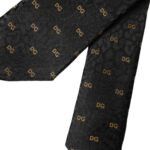 Dolce & Gabbana Black Silk Branded Logo Adjustable Men Men's Tie Size ONE SIZE - 5 Thumbnail