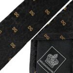 Dolce & Gabbana Black Silk Branded Logo Adjustable Men Men's Tie Size ONE SIZE - 3 Thumbnail