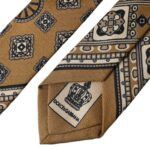 Dolce & Gabbana Yellow 100% Silk Wheel Print Adjustable Men Men's Tie Size ONE SIZE - 4 Thumbnail