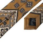 Dolce & Gabbana Yellow 100% Silk Wheel Print Adjustable Men Men's Tie Size ONE SIZE - 3 Thumbnail