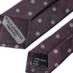 Dolce & Gabbana Purple 100% Silk Polka Dot Adjustable Men Men's Tie Size ONE SIZE - 3 Thumbnail