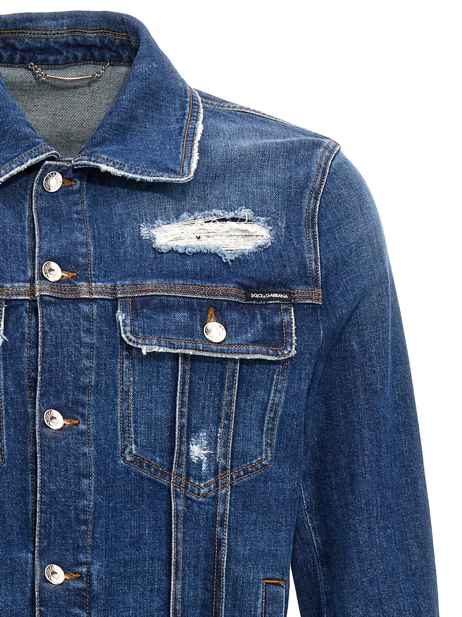 Dolce & Gabbana Denim Jacket With Used Effect Size US M / EU 48-50 / 2 - 3 Thumbnail