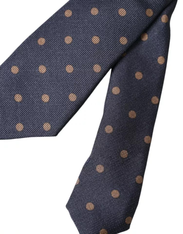 Dolce & Gabbana Black Dotted Fantasy Silk Adjustable Men Men's Tie Size ONE SIZE - 3 Thumbnail