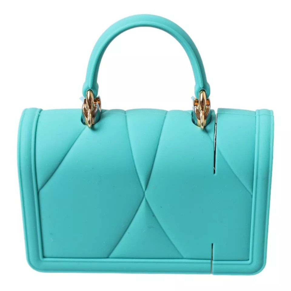 Dolce & Gabbana Turquoise Silicone Devotion Heart Bag Cover Hand Airpods Size ONE SIZE - 4 Thumbnail