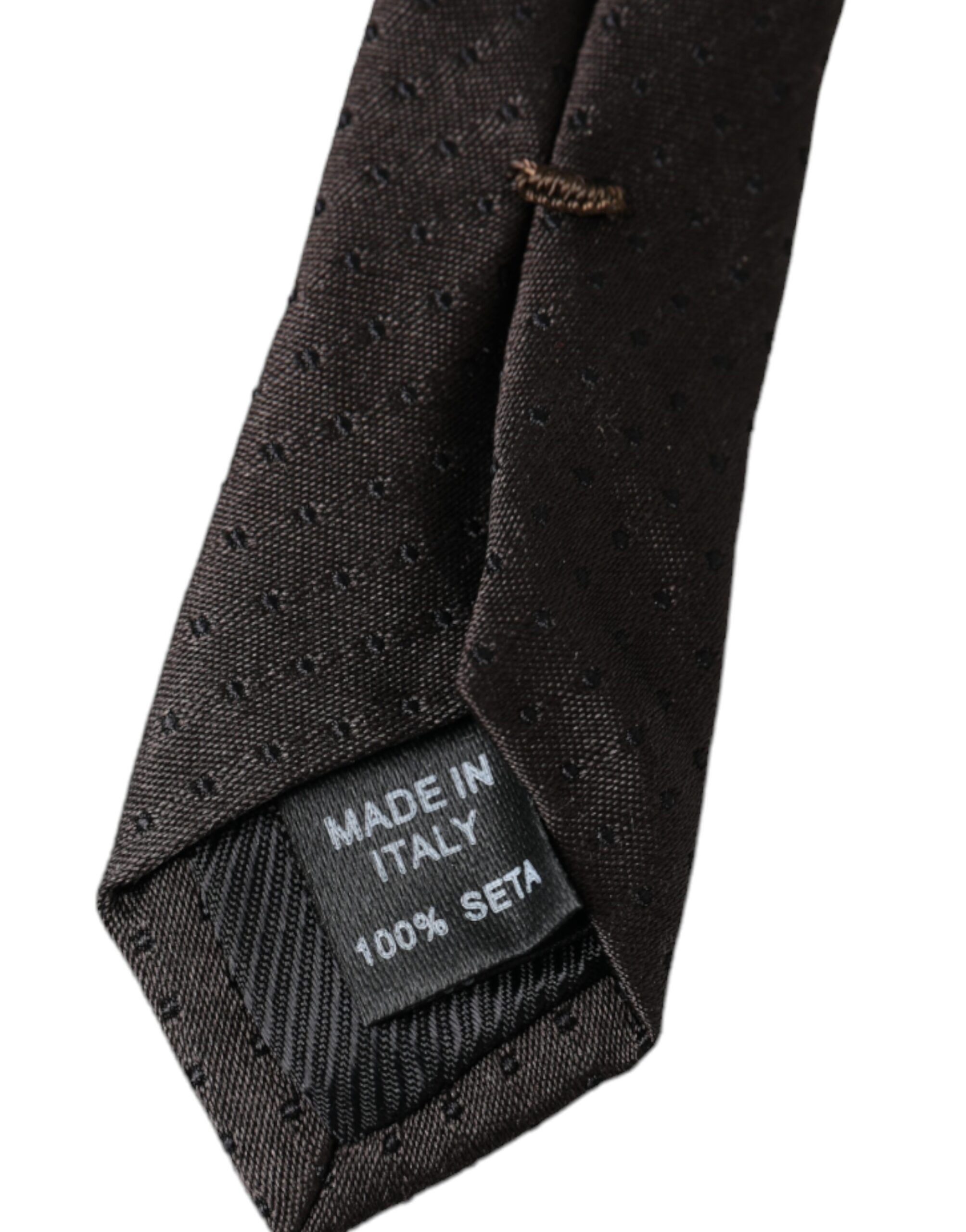 Dolce & Gabbana Black Patterned Silk Adjustable Men Men's Tie Size ONE SIZE - 4 Thumbnail