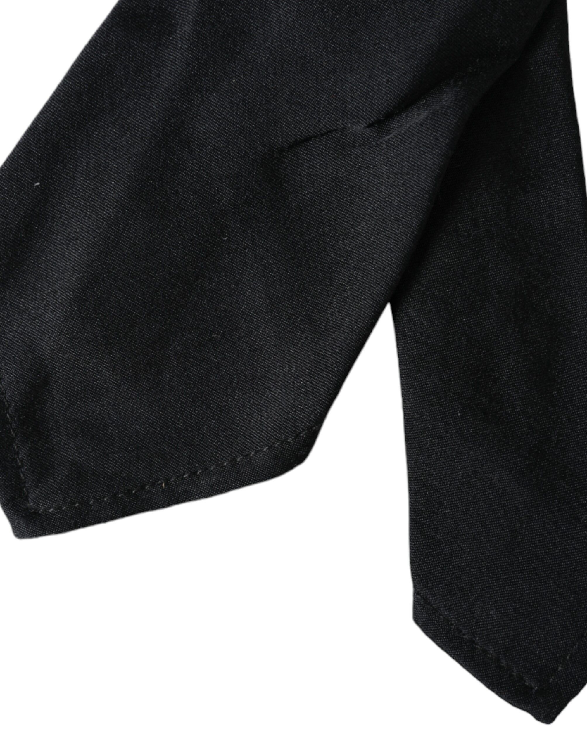 Dolce & Gabbana Black 100% Silk Adjustable Men's Bowtie Size ONE SIZE - 2 Thumbnail