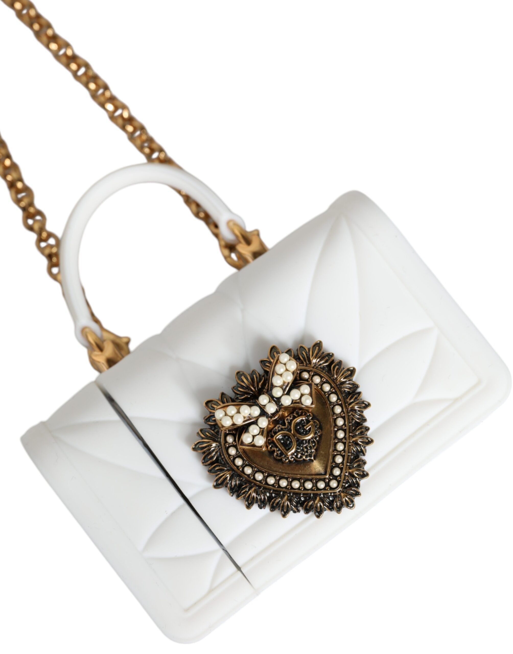Dolce & Gabbana White Silicone Devotion Heart Cover Hand Bag Airpod Women's Size ONE SIZE - 4 Thumbnail