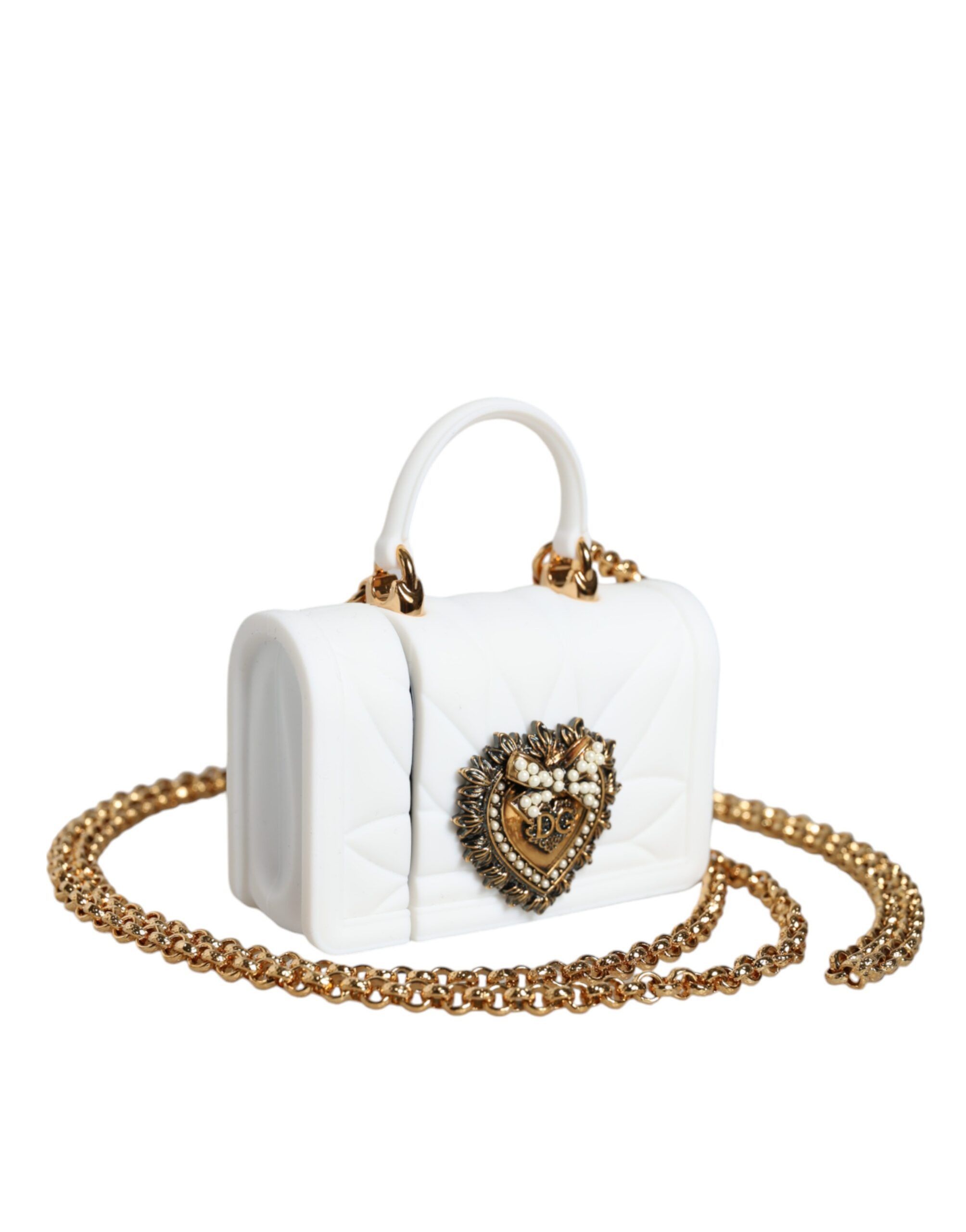 Dolce & Gabbana White Silicone Devotion Heart Cover Hand Bag Airpod Women's Size ONE SIZE - 3 Thumbnail