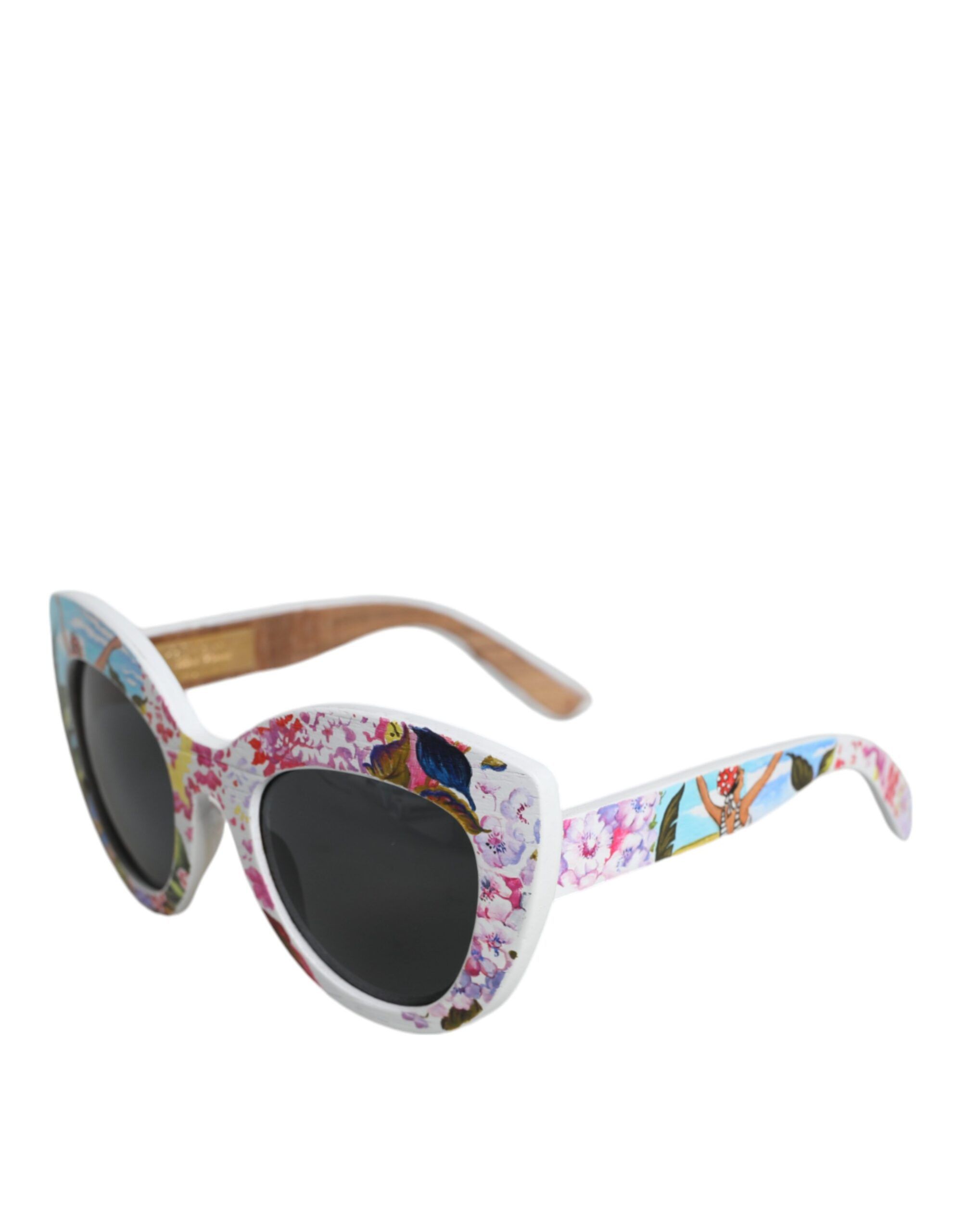 Dolce & Gabbana Multicolor Wood Crystal Brass Frame Floral Hand Paint Size ONE SIZE - 2 Thumbnail