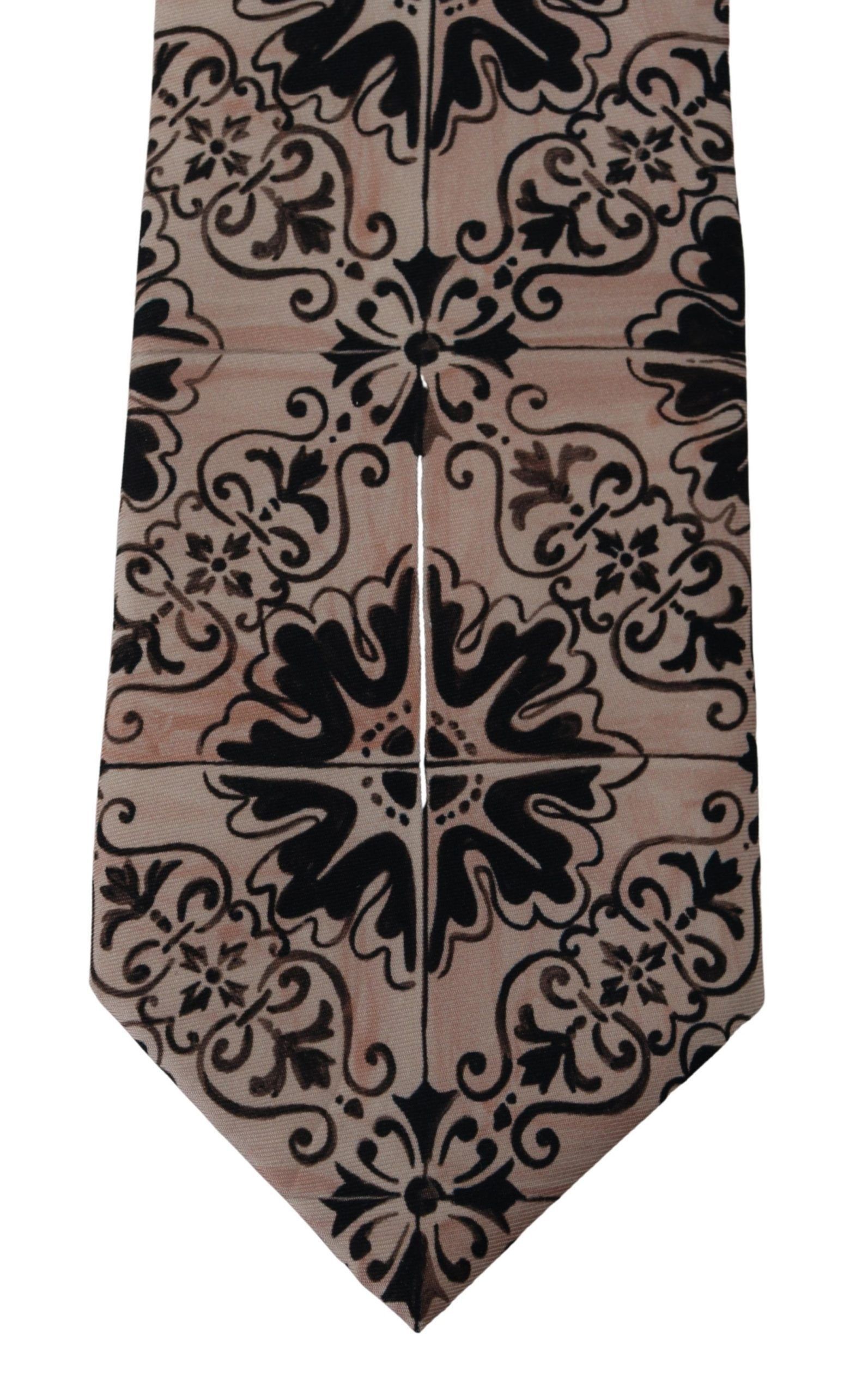 Dolce & Gabbana Stunning Silk Gentleman's Tie in Rich Men's Brown Size ONE SIZE - 4 Thumbnail