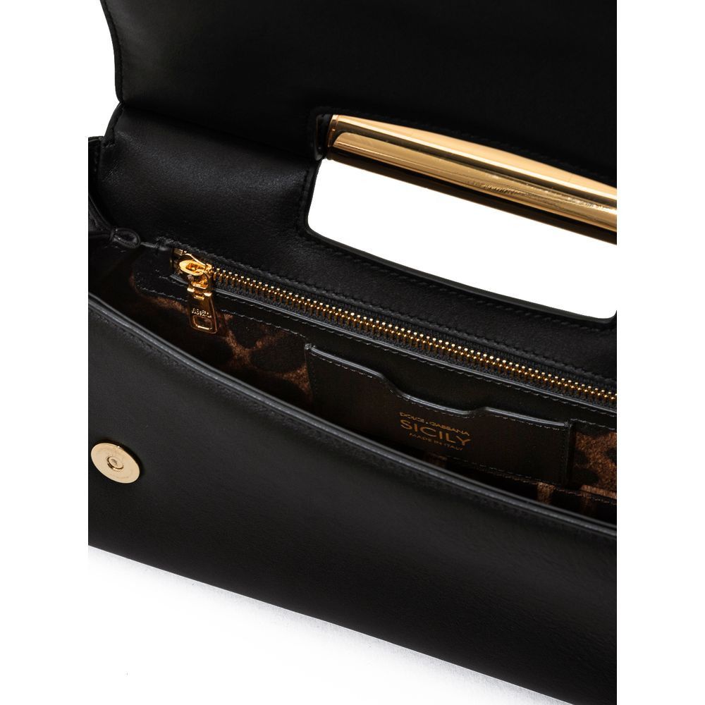 Dolce & Gabbana Black Leather Women's Handbag Size ONE SIZE - 6 Thumbnail