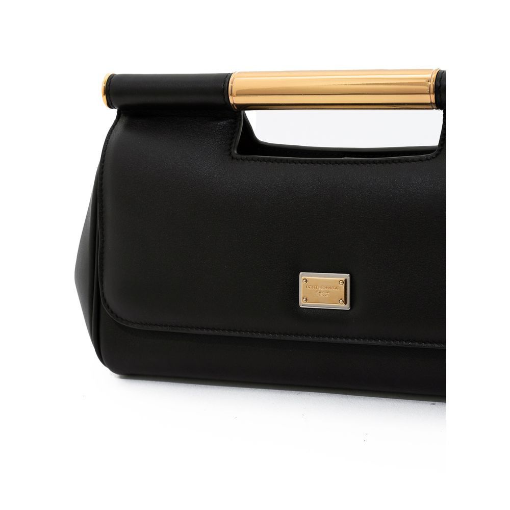 Dolce & Gabbana Black Leather Women's Handbag Size ONE SIZE - 5 Thumbnail