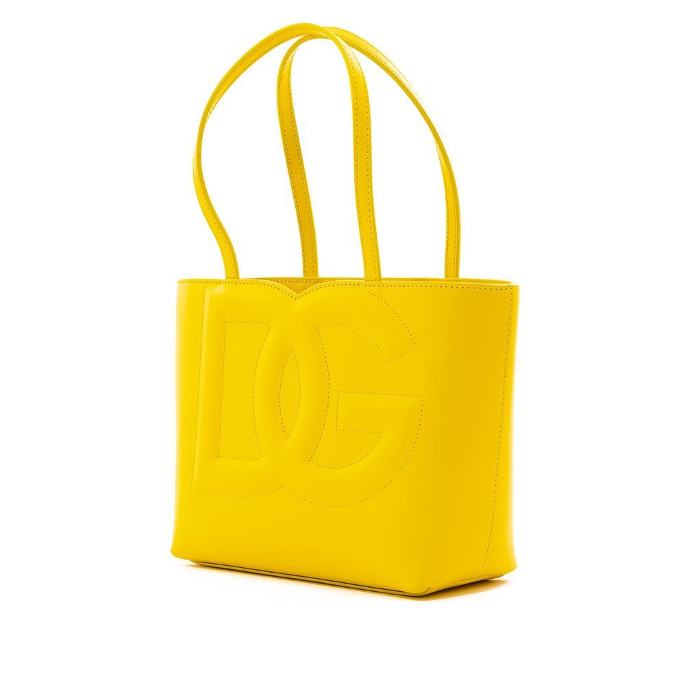 Dolce & Gabbana Yellow Leather Women's Handbag Size ONE SIZE - 4 Thumbnail